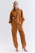 CALÇA JOGGER RECORTES CARAMELO
